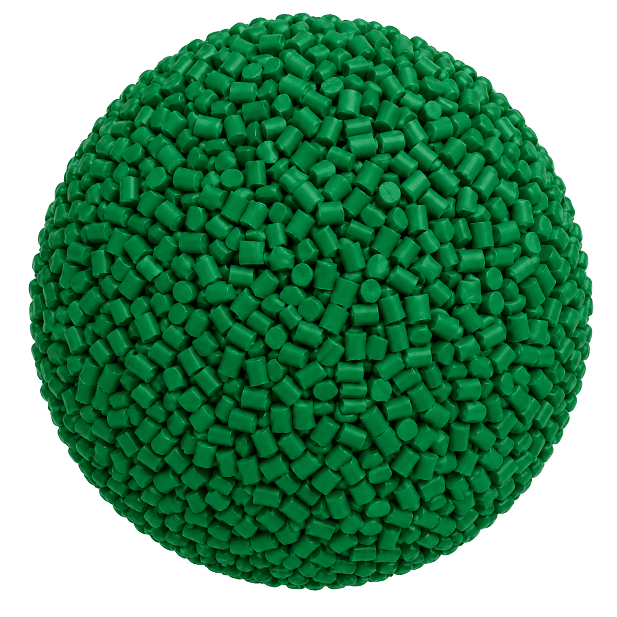 Esfera de pellets reciclados